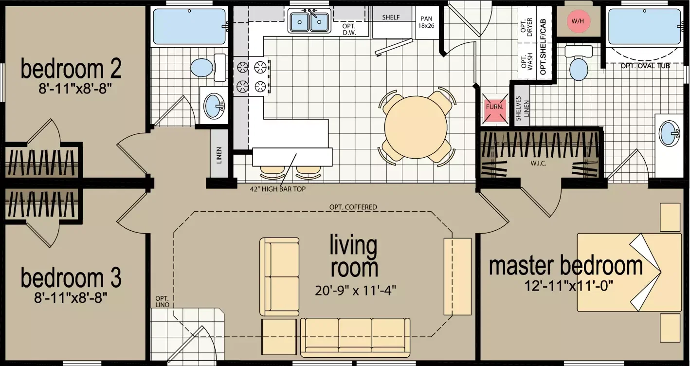 Cm-3443r floor plan home features